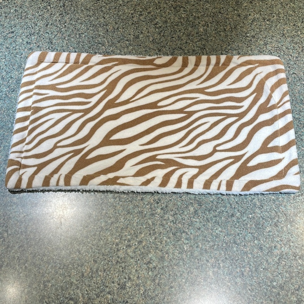 Giraffe print fleece reversible lap pad change pad burp cloth handmade